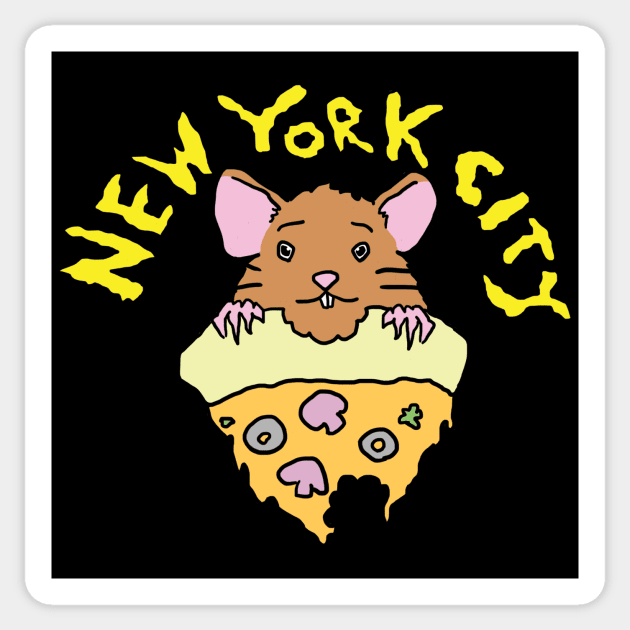 Snow Struck Subway Rat Sticker by Nick Courage HQ